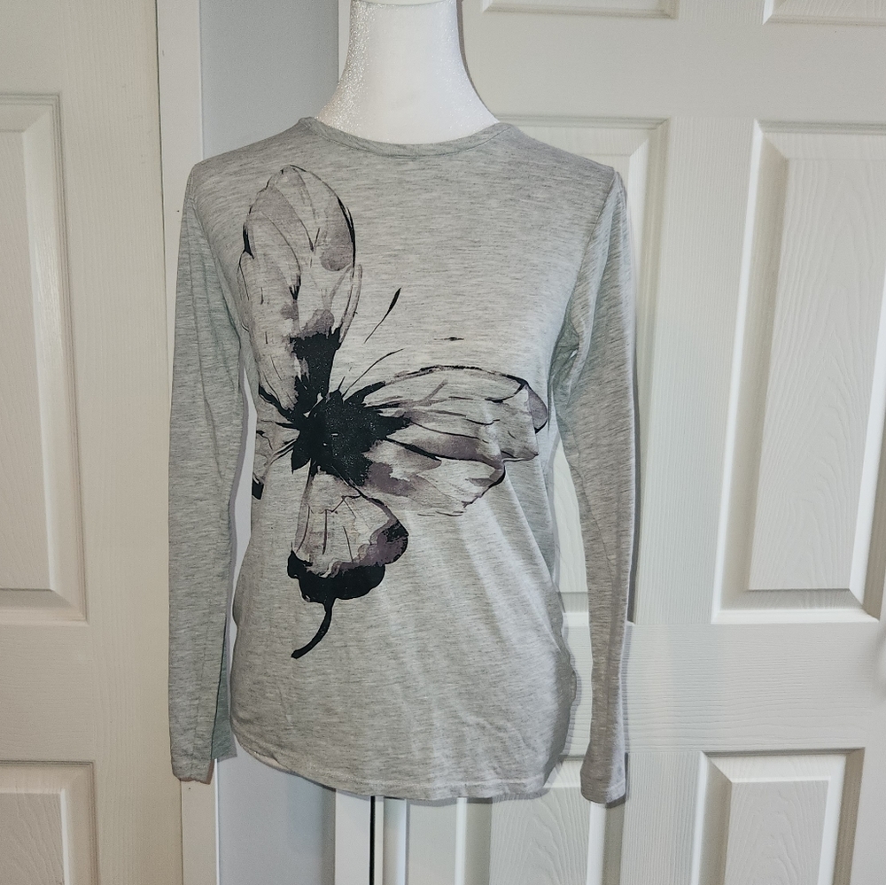 Children's Place Girls XXL Long Sleeve Butterfly Shirt